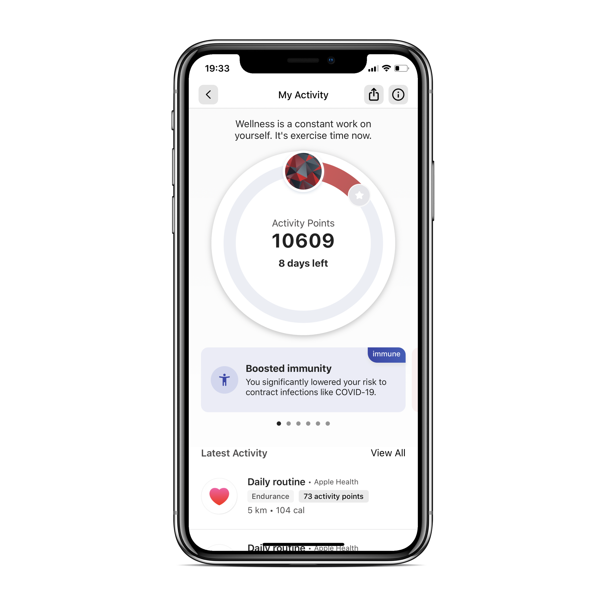 EGYM app Activity Points en voortgang