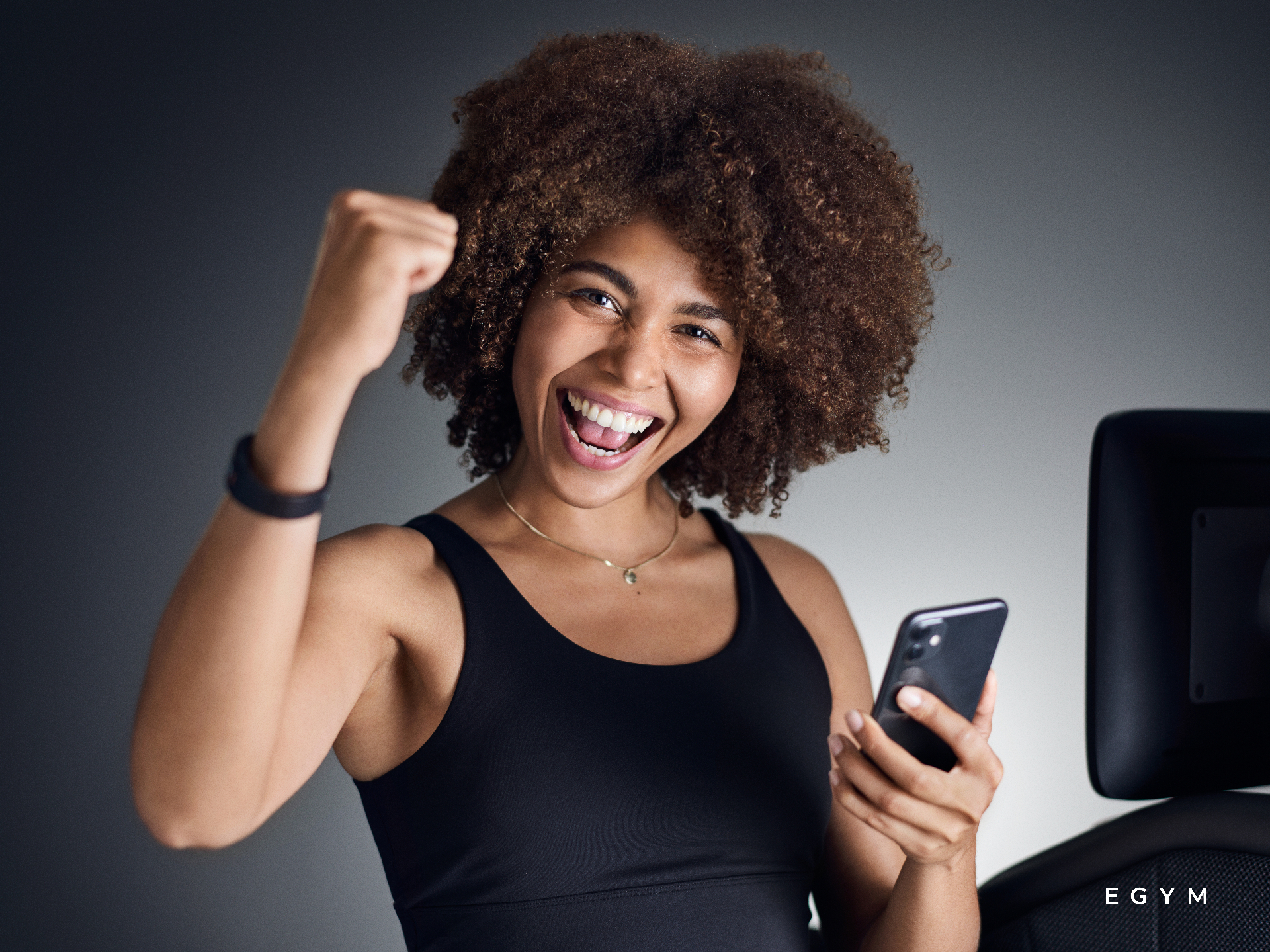 EGYM app met trainingsvoortgang