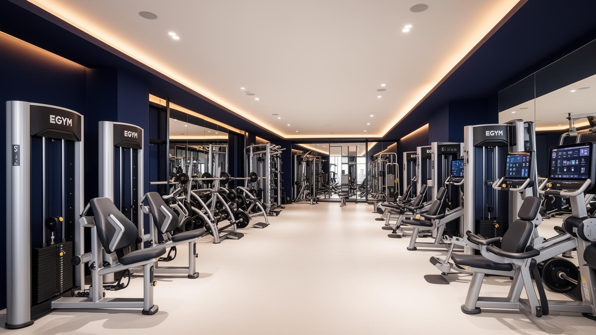 Fit Square interieur met EGYM apparatuur